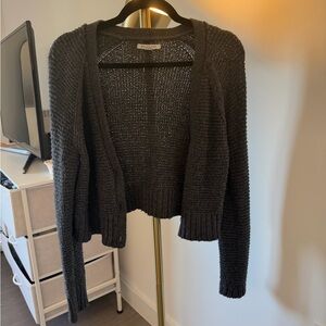 American Eagle Grey Knit Cardigan